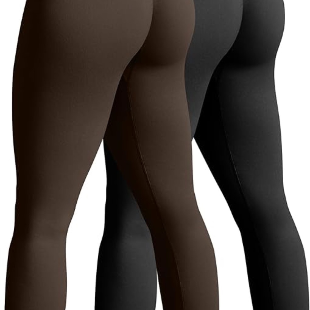 Two pair!! Bown and black ribbed OQQ leggings